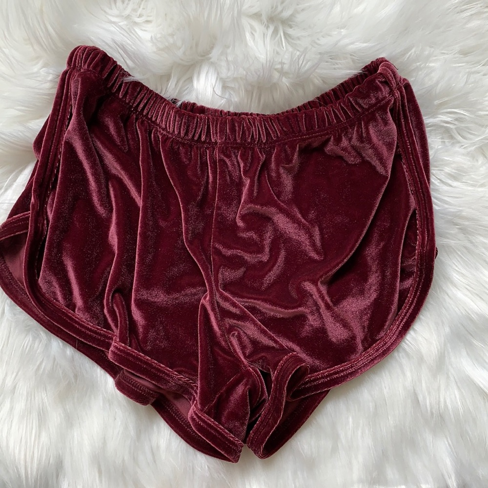 Brandy Melville John Galt Velvet Shorts